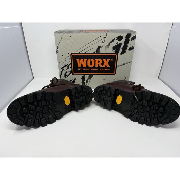 WORX Red Wing 5632-1 Steel Toe Waterproof Work Boots Brown 8.5M NIB main image 2